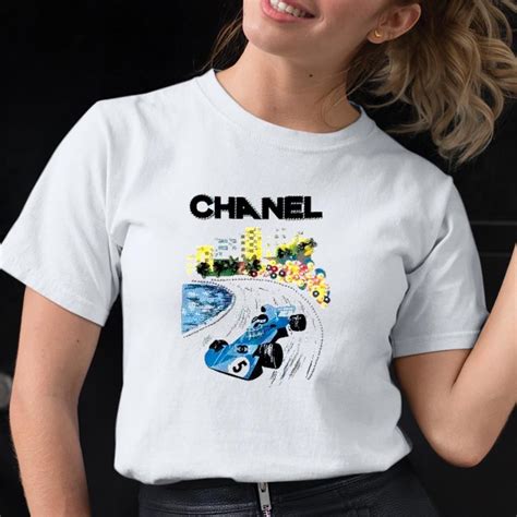 chanel f1 shirt.|chanel's formula 1 tees.